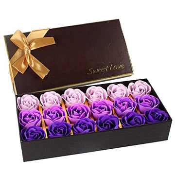 18 PCs Floral Scented Bath Soap Rose Petals