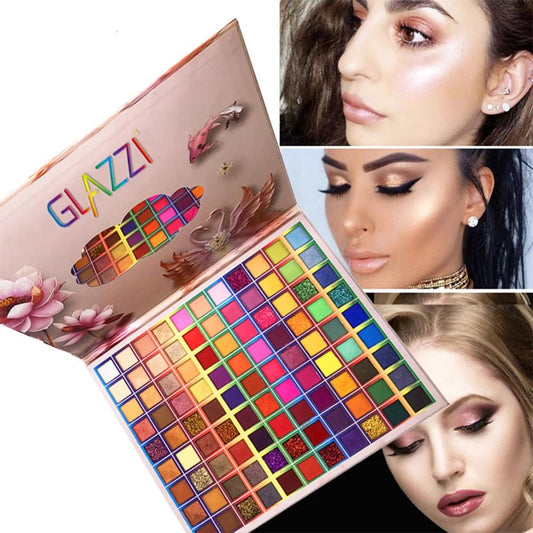 99 Colors Eyeshadow Palette:  A Sparkling Array of Glitter, Shimmer, and Matte Shades