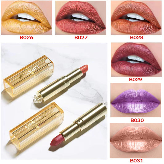 Glamorous Lips Await: Discover Our 12-Color Matte Glitter Lipstick Collection