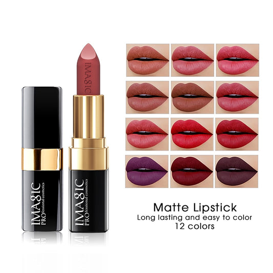 12-Color Matte Waterproof Velvet Lipstick: Unleash Your Beauty with Long-Lasting, Pigmented, and Waterproof Lip Perfection