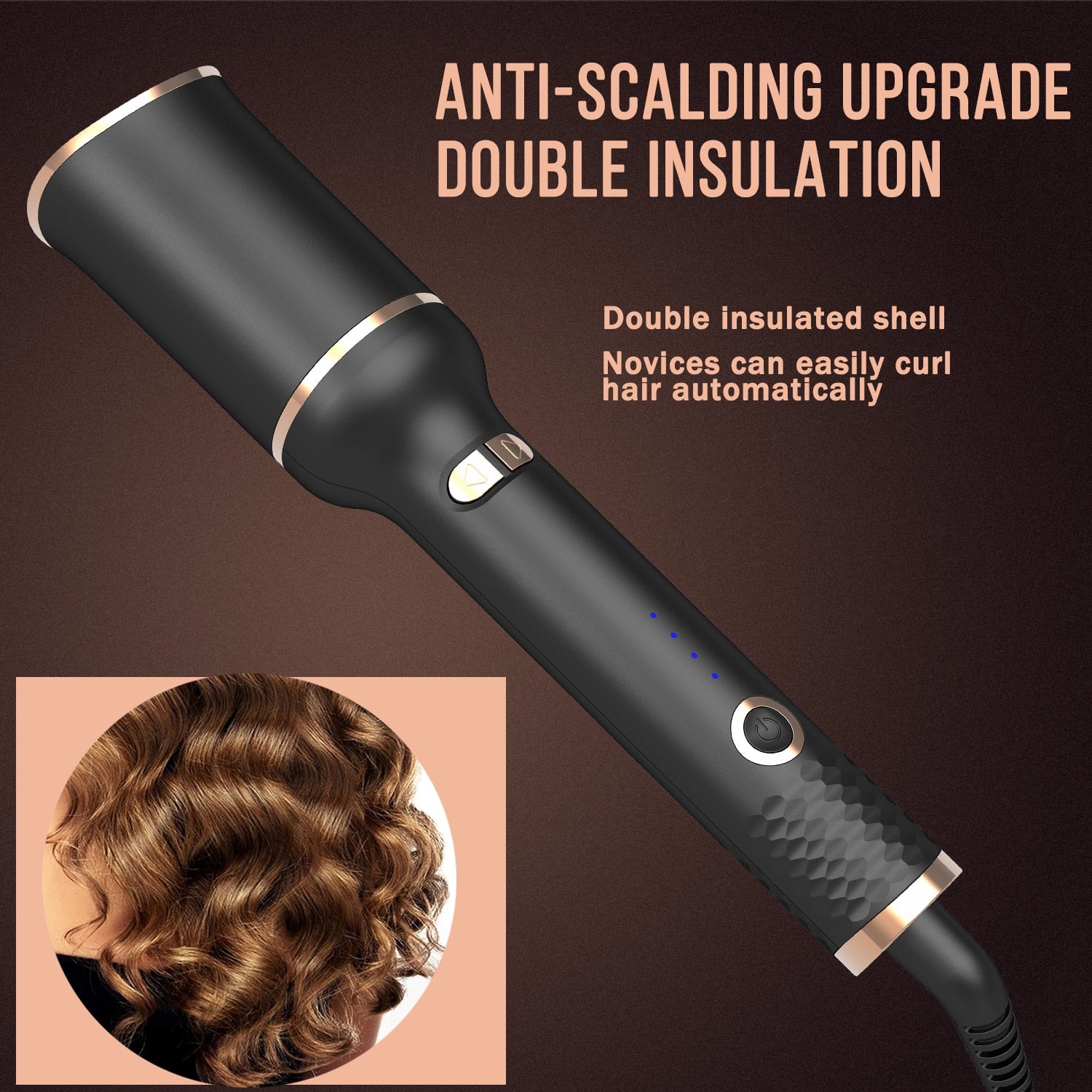 Auto Rotating Ceramic Hair Curler - Glow Formula