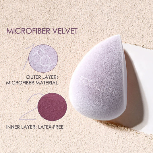 Soft Cosmetic Puff Microfiber Velvet Powder Concealer Makeup Sponge