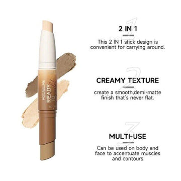 2 in 1 Matte Bronzer Highlighter Stick