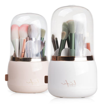 360° Rotating Portable Makeup Brush Storage Box